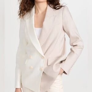 Veronica Beard Braeton Two-Tone Linen Blend Jacket